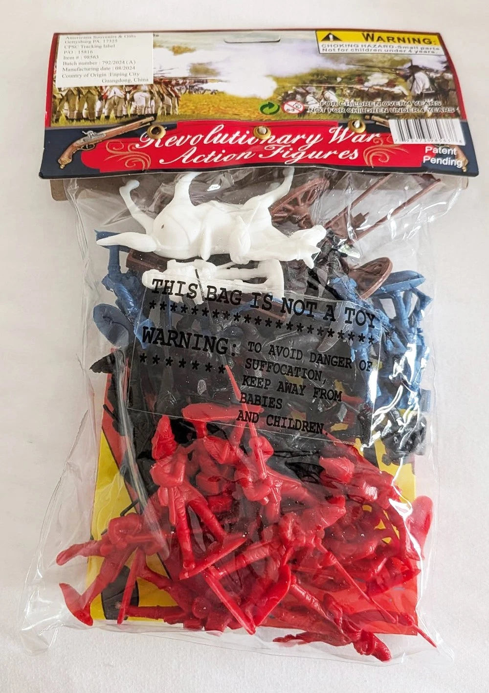 American Revolutionary War Plastic Soldier Playset With Playmat & Artillery