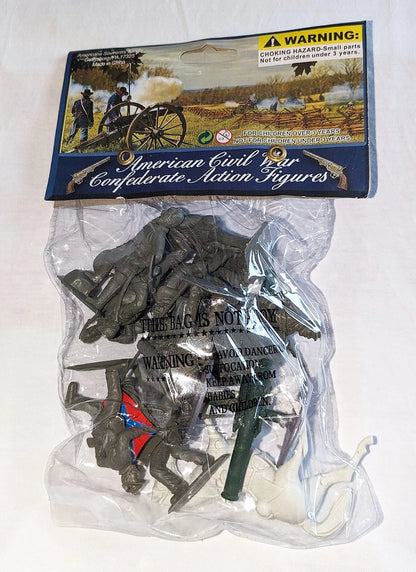 American Civil War Confederate Infantry Artillery Plastic 54mm Model Soldier Set