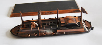 American Civil War Naval USS Cairo Metal Model Ship New & Boxed Imported
