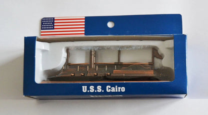 American Civil War Naval USS Cairo Metal Model Ship New & Boxed Imported