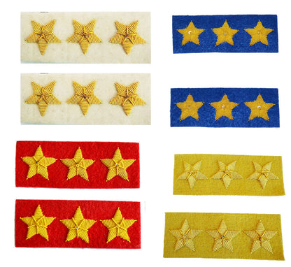 American Civil War Confederate Colonel Collar Insignia Patch Sets