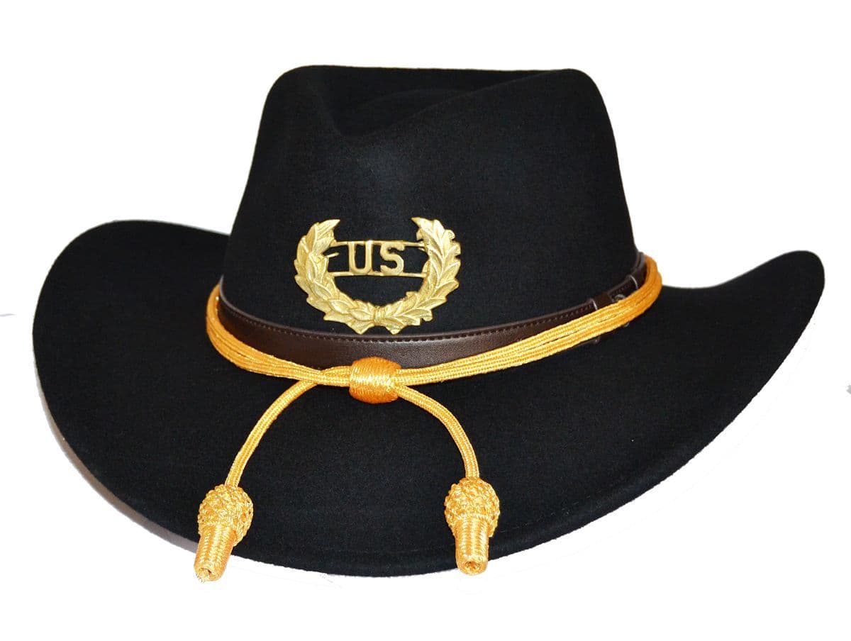 American Civil War Union Officers US Badged Black Slouch Hat
