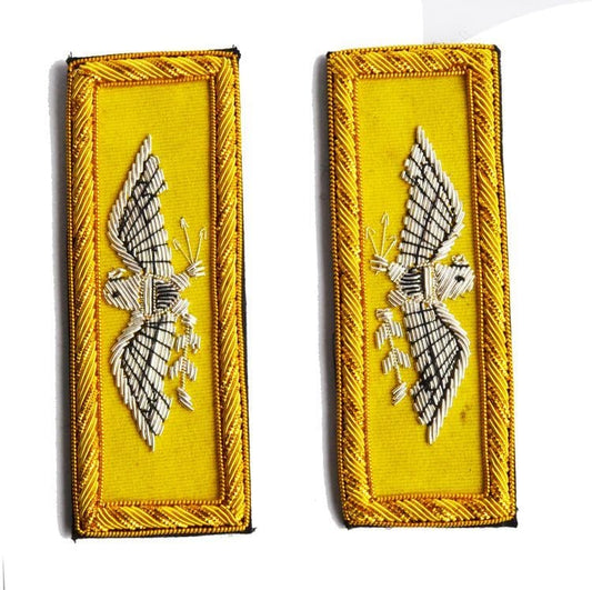American Civil War Pair Of Union Colonel Yellow Eagle Shoulder Boards Insignia