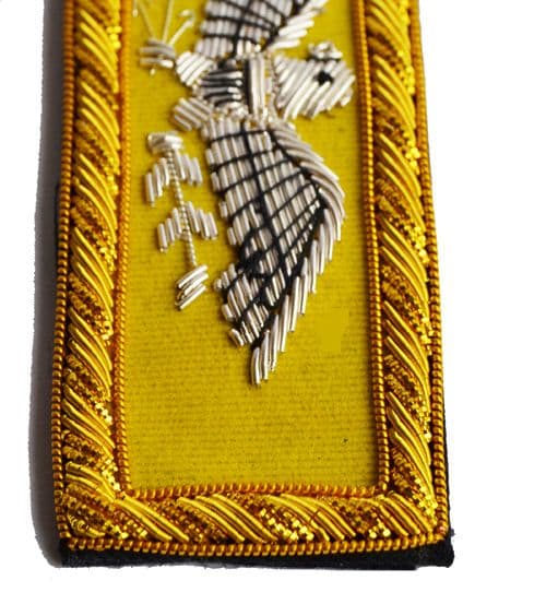 American Civil War Pair Of Union Colonel Yellow Eagle Shoulder Boards Insignia