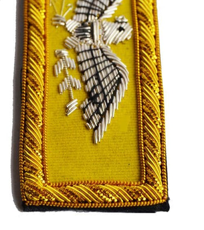 American Civil War Pair Of Union Colonel Yellow Eagle Shoulder Boards Insignia