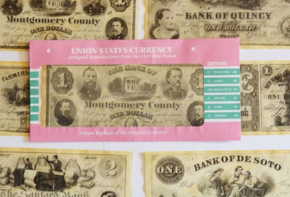 American Civil War ACW Replica Reproduction Union Yankee Currency Money Sets
