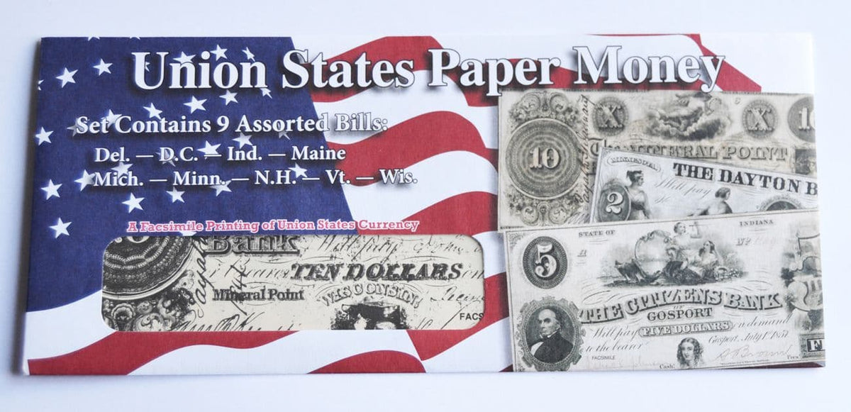 American Civil War ACW Replica Reproduction Union Yankee Currency Money Sets
