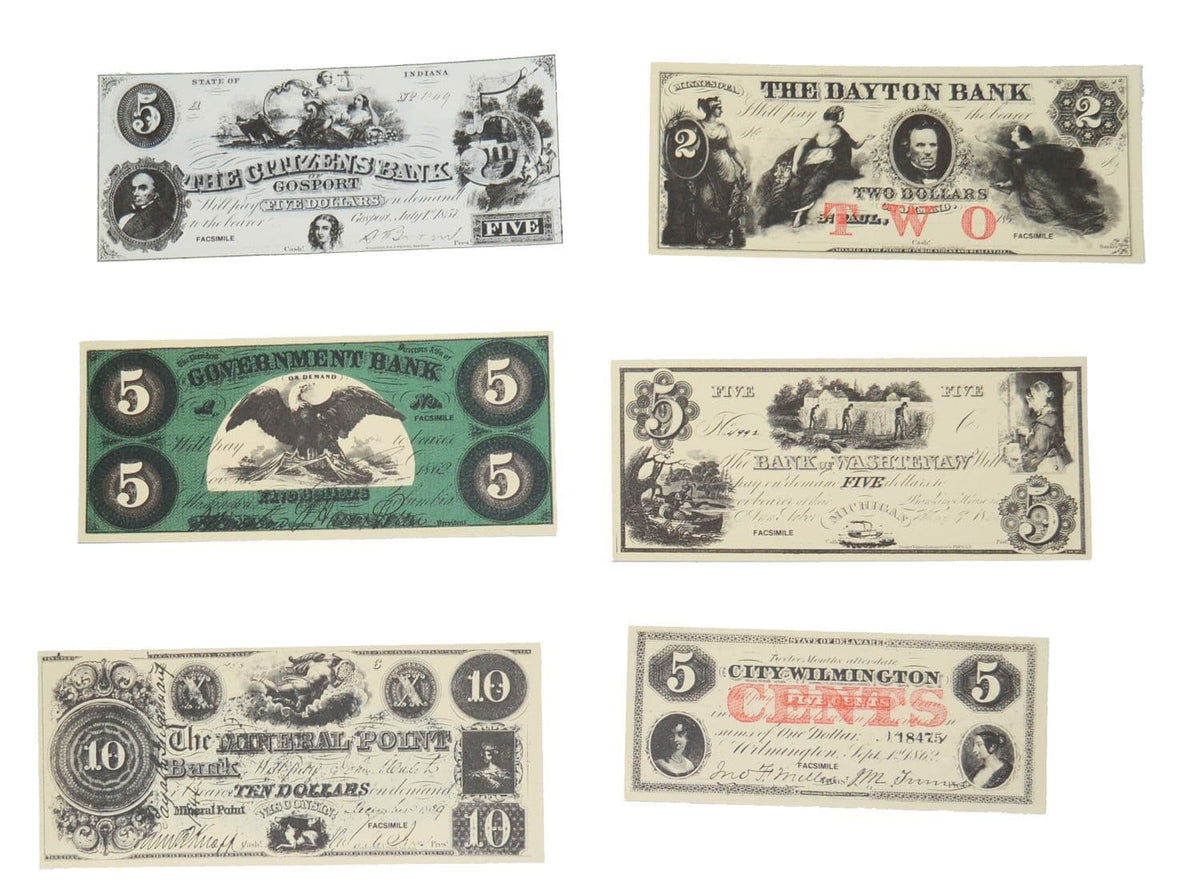 American Civil War ACW Replica Reproduction Union Yankee Currency Money Sets