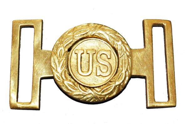 American Civil War ACW Confederate Or Union Officers Round Metal Belt Buckle