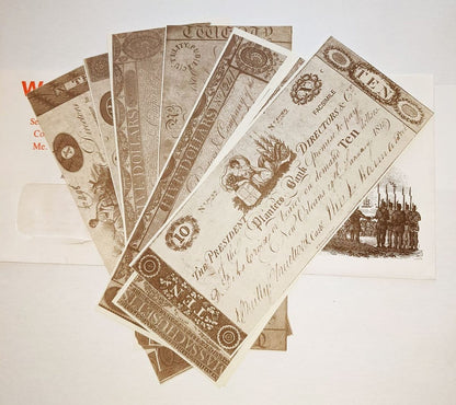 American Revolutionary Independence War Of 1812 Repro Currency & Coin Sets New