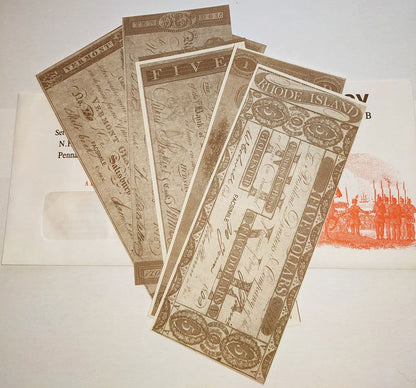 American Revolutionary Independence War Of 1812 Repro Currency & Coin Sets New