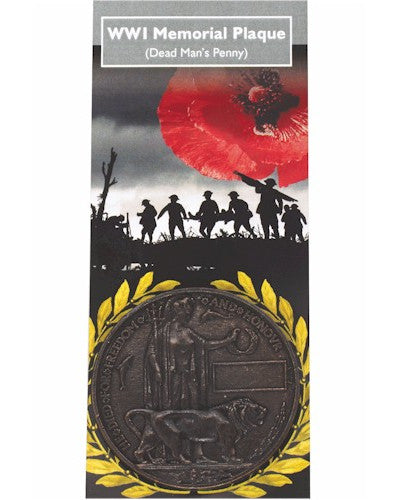 WW1 World War One Great War Replica Small Memorial Plaque Death Penny New Somme