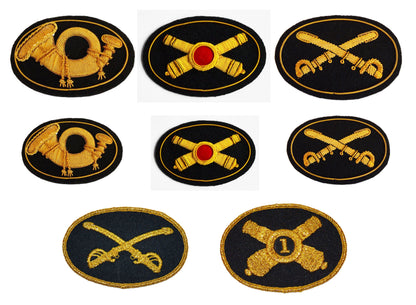Infantry Artillery Cavalry Braided Hat Or Kepi Badges